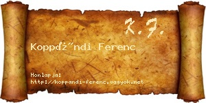 Koppándi Ferenc névjegykártya