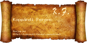 Koppándi Ferenc névjegykártya