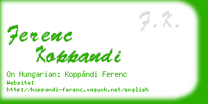 ferenc koppandi business card